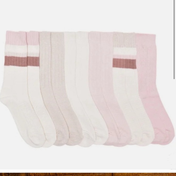 Lucky Brand Pink and White Socks Set ~ pack of 6! New in package - Picture 4 of 8